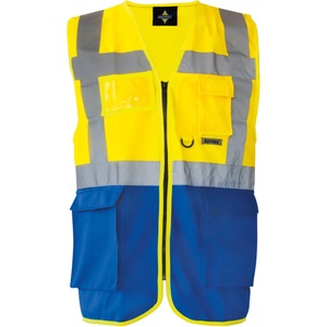Korntex HI-VIS KXMF BERLIN / Светлоотразителна многофункционална жилетка - жълто/синя XL (76KXMFv4404)