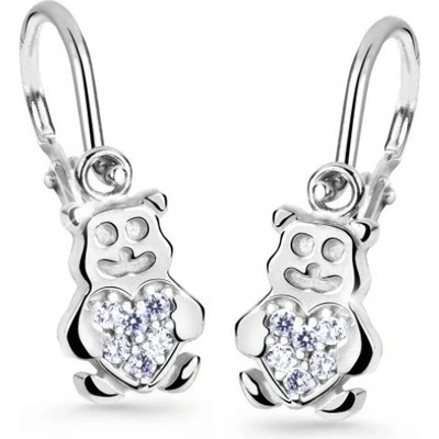 Cutie Diamonds dětské náušnice z bílého zlata Medvídci s brilianty DC2751-10-10-X-2