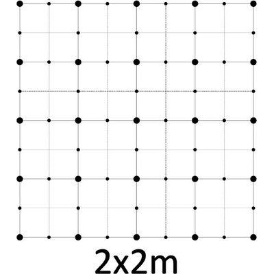 Montážna sada pre zelenú stenu - nerez, rozmer 2 x 2 m