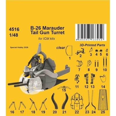 ICM CMK B-26 Marauder Tail Gun Turret 1/48 / for kits