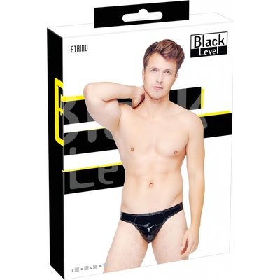Black Level Lakovaná pánská tanga S