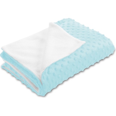 Biante Detská deka Minky bodky Polar Ľadová modrá
