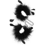 S Pleasures Feather Cuffs Black