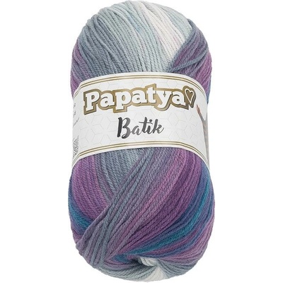 Bellatex Papatya Batik 100g, 554-31 sivá, biela, fialová