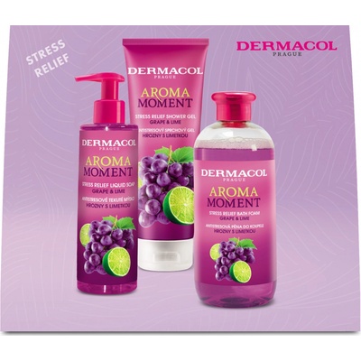 Dermacol Aroma Ritual antistresová pěna do koupele 500 ml + antistresové tekuté mýdlo 250 ml + antistresový sprchový gel 250 ml