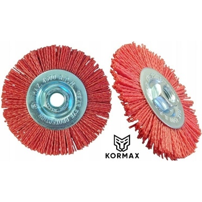 Nylonová kotúčová kefa 100 mm závit M14 na hrdzu Kormax nylonový drôt