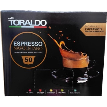 50 бр. капсули toraldo espresso napoletano съвместими с кафемашини dolce gusto