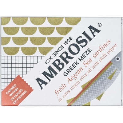 Vialco Ambrosia sardinky v extra panenském olivovém oleji 95 g pikantní
