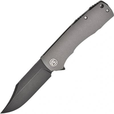 Petrified Fish PFP03 Victor Black Stonewash 154CM AluminumTi PVD Coating PFP03GAADW
