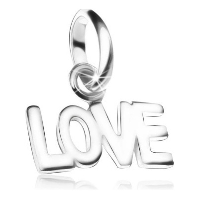Šperky eshop Přívěsek Love ze stříbra 925 S47.29