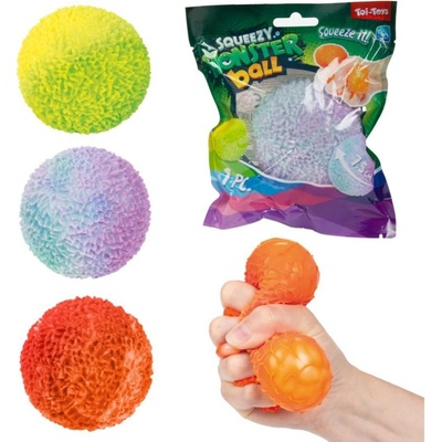 Teddies Míček antistresový mačkací mech 7,5cm 3 barvy v sáčku