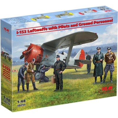 ICM Polikarpov I-153 with Luftwaffe Pilots and Ground Personnel 1:48