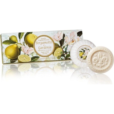 Saponificio Artigianale Fiorentino prírodné talianske mydlo Bergamot a gardénie 3 x 100 g