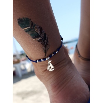 Дамска гривна за глезен Платноходка