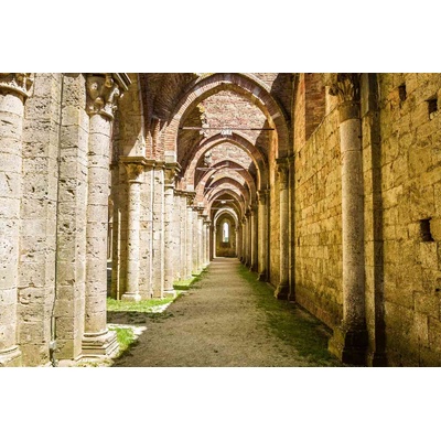 DIMEX ART Флизелинов фототапет руини на църква 375 x 250 см