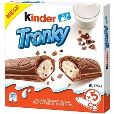 Kinder Tronky tyčinky z mléčné čokolády 5 x 18 g – Zbozi.Blesk.cz