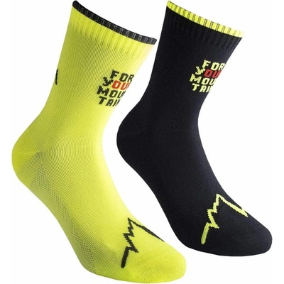 La Sportiva For Your Mountain Socks Black-Neon