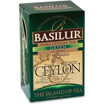 Basilur zelený čaj Ceylon GREEN 20 x 1,5 g