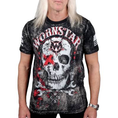 WORNSTAR Мъжка тениска WORNSTAR - Death Mechanic - Grey - WSTM-DMEC