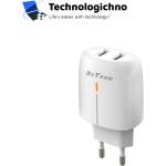 DeTech Зарядно DeTech DE-32 18W 2xUSB A QC White (40324)