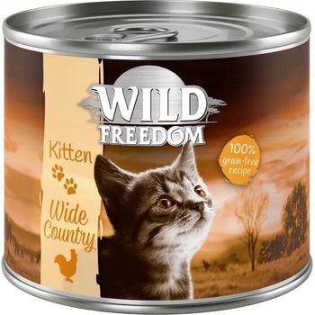 Wild Freedom 12x200г телешко и пилешко Wide Country Wild Freedom Kitten за котки