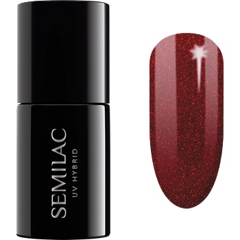 Semilac 347 Uv Gel Polish Pretty Red Glitter Гел лак 7ml