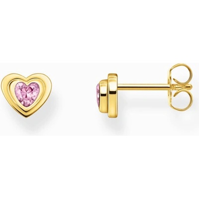 Thomas Sabo náušnice Heart-shape with pink zirconia H2271-414-9