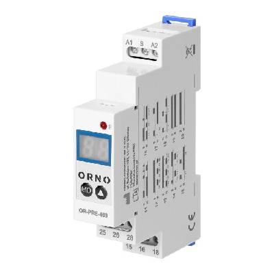 OR-PRE-469 - Реле за време, 1 модул, многофункционално, 0.1 s - 99 дни, 12-240 V/AC, 16 A, 20 режима (OR-PRE-469)