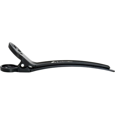 Karbonové klipsy do vlasů Hairway - 10 cm, černé - 6 ks (42033)