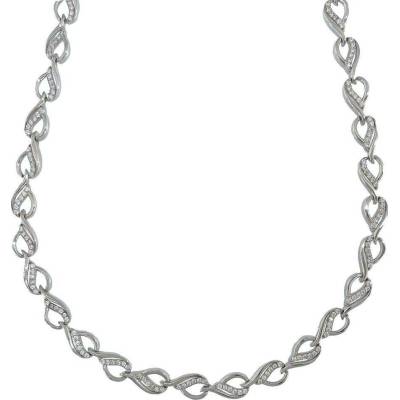 InfinitySilver Strieborný zirkónový náhrdelník ON39345