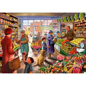 Bluebird Puzzle - Puzzle Crisp: Greengrocer Village - 1 000 piese