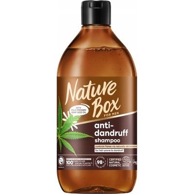 Nature Box Hemp Seed šampón proti lupinám 3v1 pre mužov 385 ml