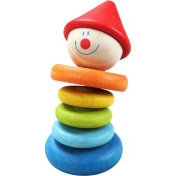 Classic World Дървена дрънкалка за бебета - клоун (3059)