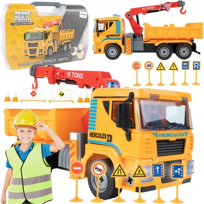 Majlo Toys Šroubovací nákladní auto v kufříku se světly a zvuky Hercules Truck