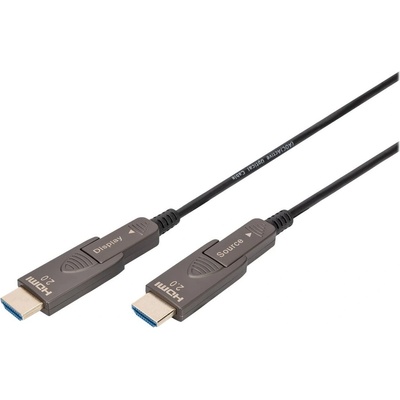 ASSMANN DIGITUS HDMI AOC Hybrid оптичен кабел 4K сменяем 15m черен (AK-330127-150-S)