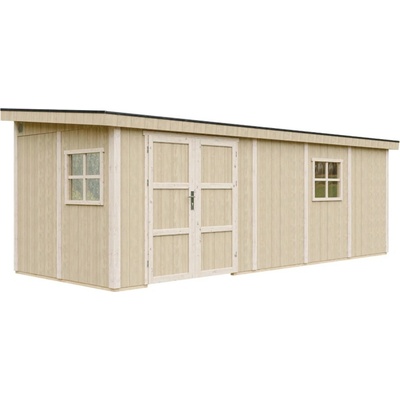 Timbela Zahradní domek - přístavba M941B z LP SmartSide, 236 x 604 cm přírodní – Zbozi.Blesk.cz