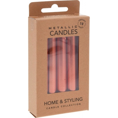 Home Styling Collection Stolní svíčky, 10 cm, červené, parafínové červená