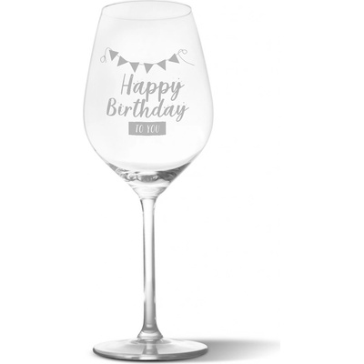 Sablio Sklenička na víno Happy Birthday to you 490 ml