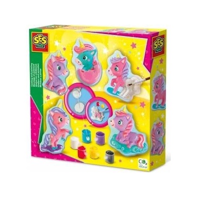 SES Creative Creative SES Plaster Casts + Paints Little Unicorns 01341 13417