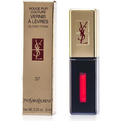 Yves Saint Laurent Rouge Pur Couture Glossy Stain rúž 37 Rose Brulant 6 ml
