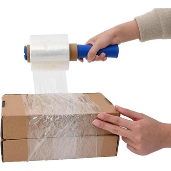 vidaXL Стреч фолио с дръжка 10 бр. прозрачно 23 m 10 см x 150 м (4104864)