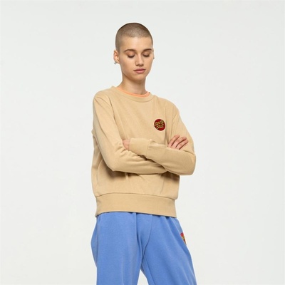 Santa Cruz mikina Classic Dot Chest Emb Crew Oat Milk OAT MILK