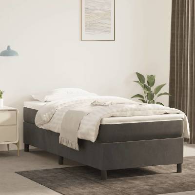 Petrashop 3144658 boxspring postel s matrací tmavě šedá samet