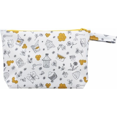 Pleva Kosmetická taštička světlá včelí svět Hanky Plevové 24,5 x 19,5 cm
