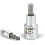 Fortum накрайник, имбус, 1/2", 61CrV5/S2, матов хром; 10mm (HX10), 55mm FORTUM