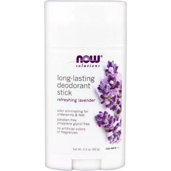 NOW Long-Lasting Deodorant Stick - Refreshing Lavender [62 грама]