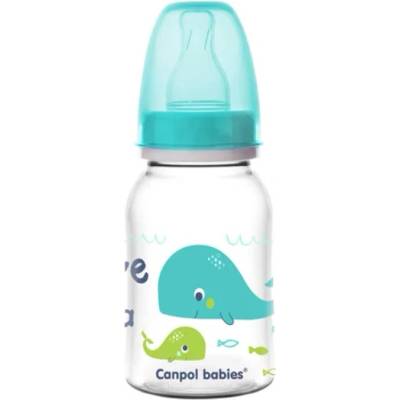 Canpol babies Úzka fľaša PP Love sea tyrkysová 120 ml