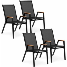 MultiGarden Záhradné stoličky SC-092W, 4ks, čierne