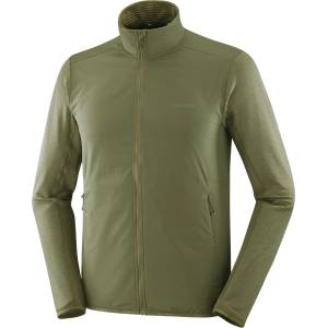 Salomon Мъжко поларено яке Salomon Essential Lightwarm Hybrid Fleece jacket - Grape Leaf (005-6762-0312)