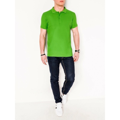Ombre Clothing pánské basic polo tričko Sheer světle zelené